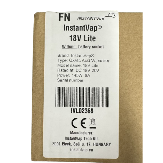 InstantVap 18V Lite battery powered cordless oxalic acid vaporizer