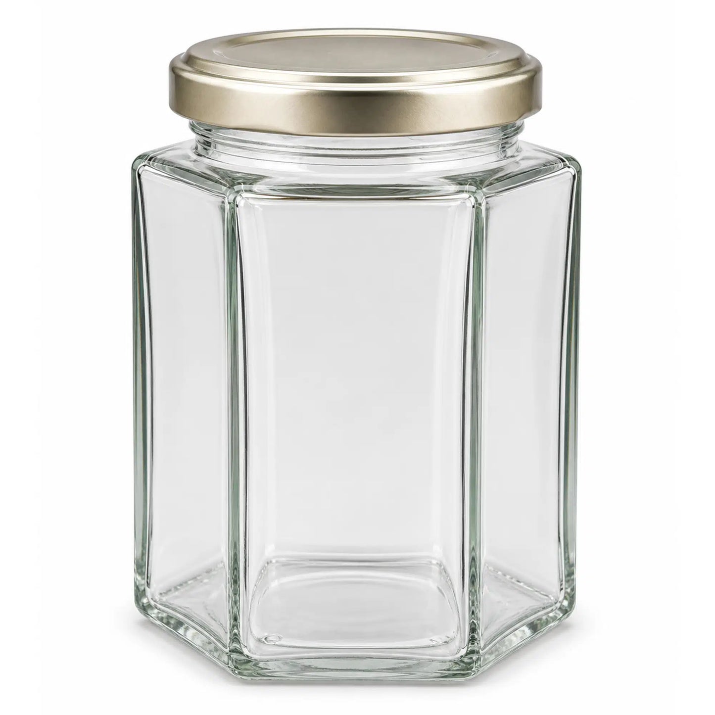 HEXAGONAL GLASS JARS HONEY CONTAINERS