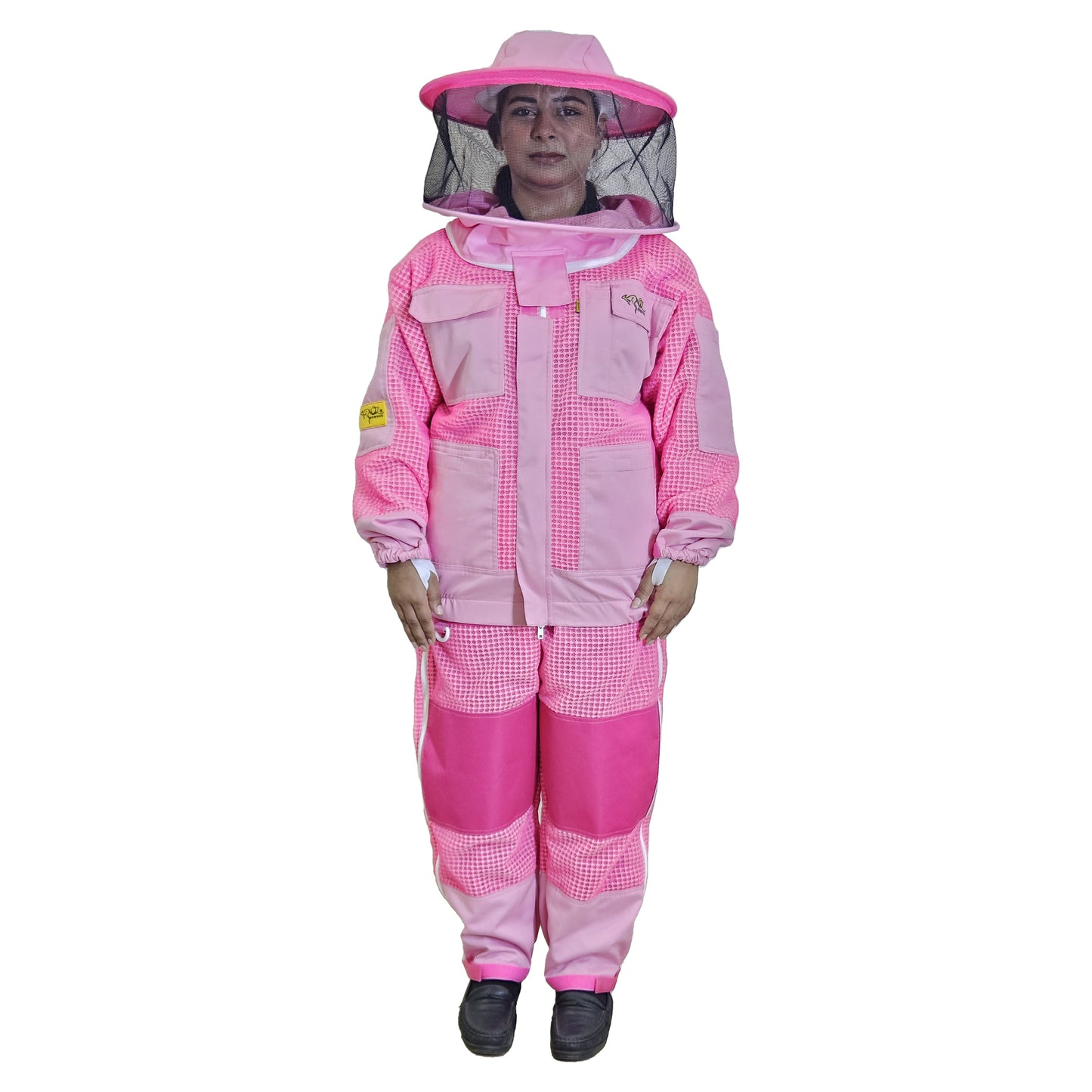 Pink Beekeeping Jacket & Trousers Pants Set 3 Layer Mesh Toilet Friendly easy to wear