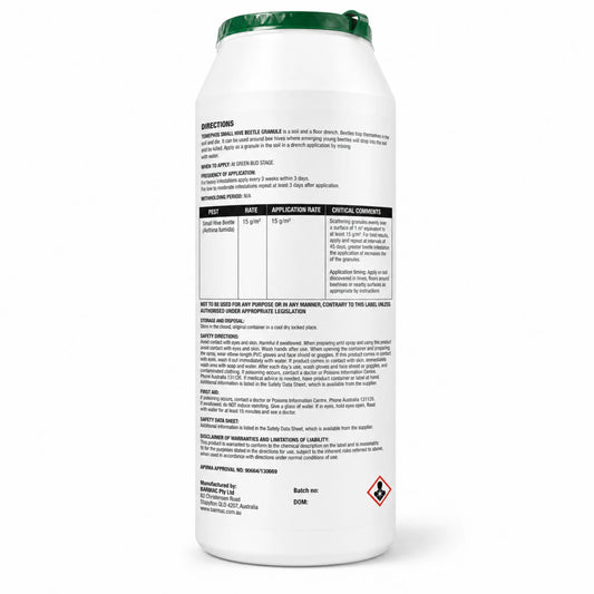 Temephos Small Hive Beetle Granule 750g – Side View