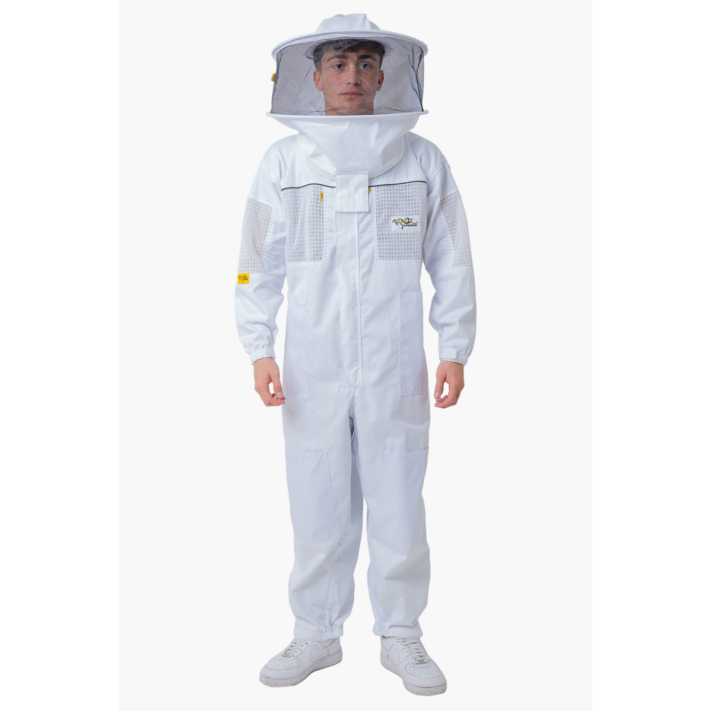 OZ ARMOUR Poly Cotton Semi Ventilated Beekeeping Suit With Round Brim Hat