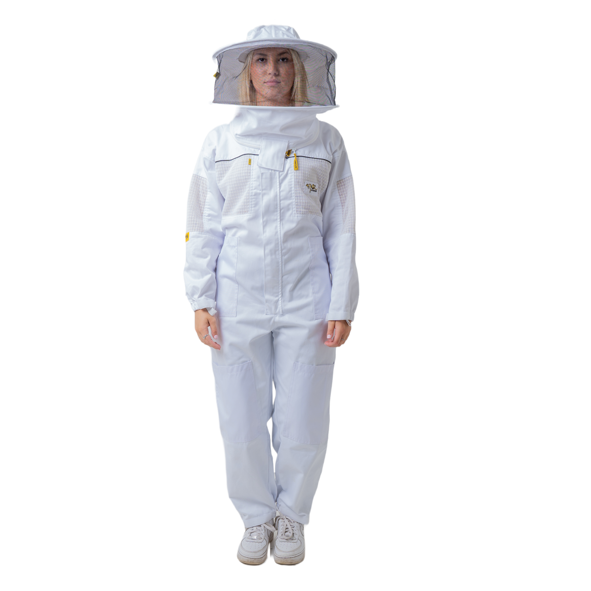 OZ ARMOUR Poly Cotton Semi Ventilated Beekeeping Jacket With Round Hat Veil