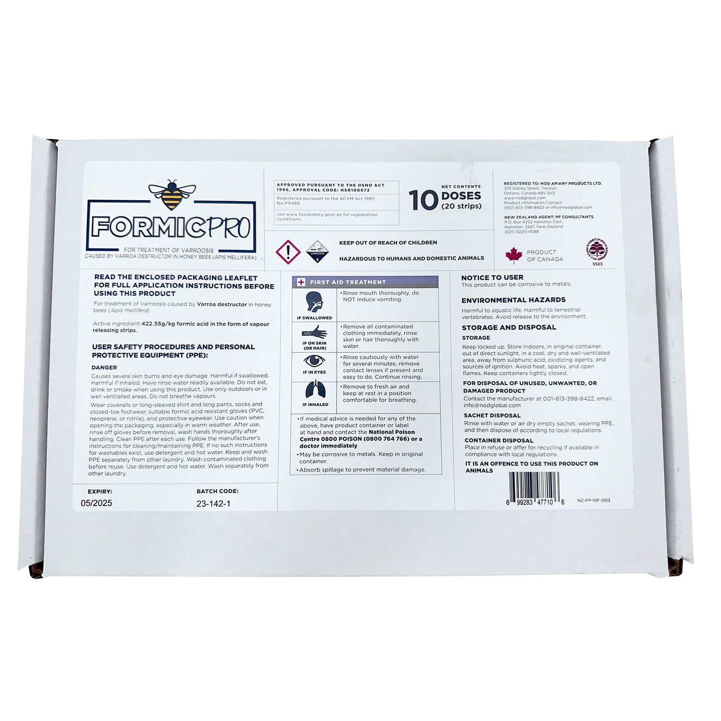 Formic Pro Varroa Treatment - Organic Solution for Beekeeping Health