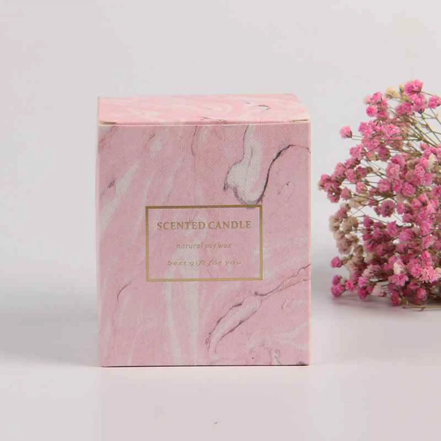 Box Pack Pink Ceramic Candle