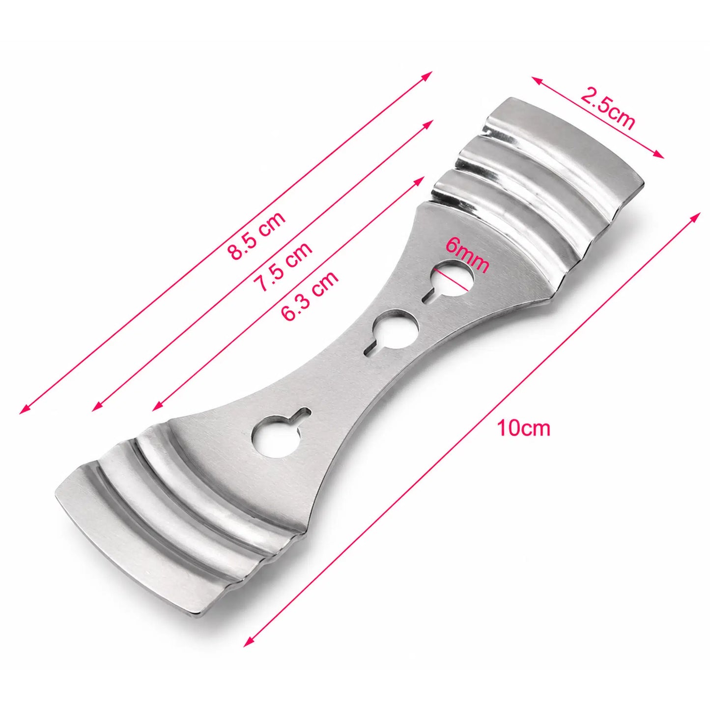 Stainless steel wick holders arranged in a flat lay