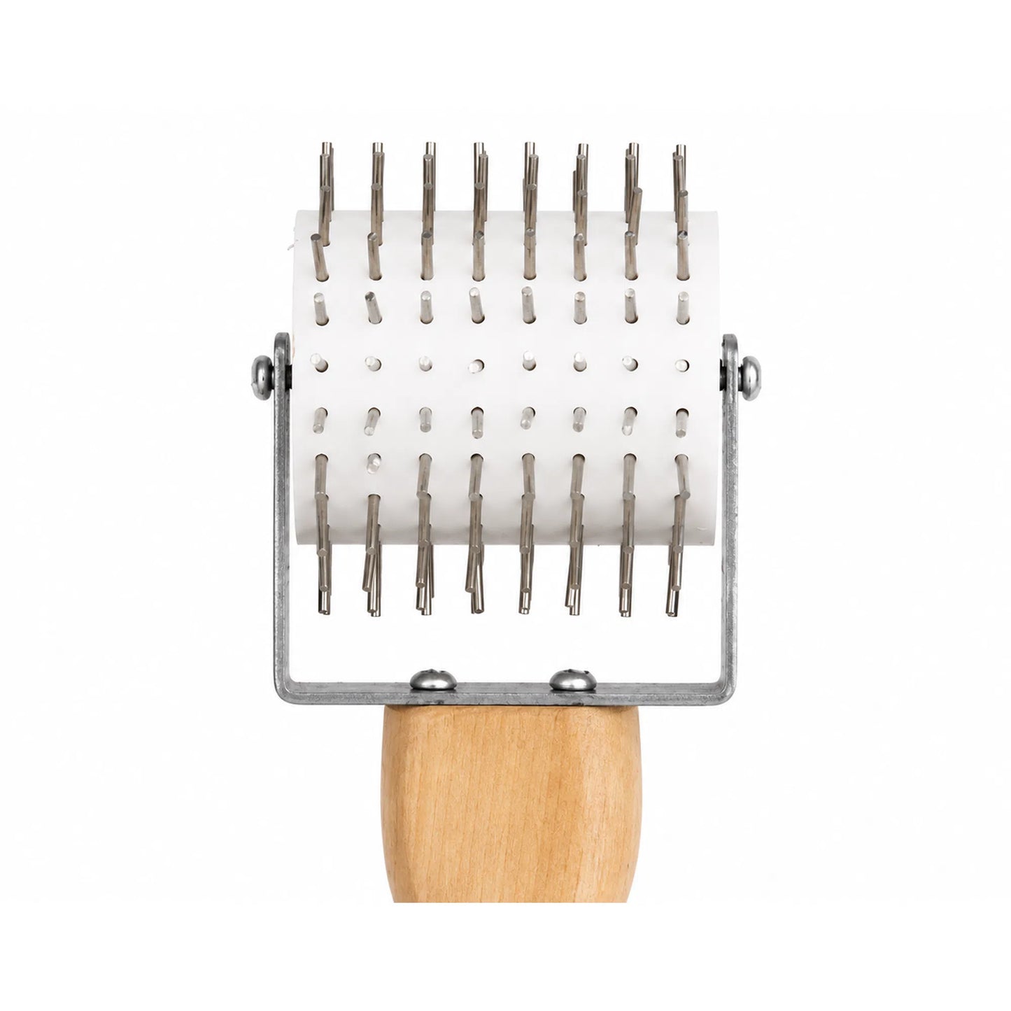 Stainless steel uncapping roller idler wheel with wooden handle