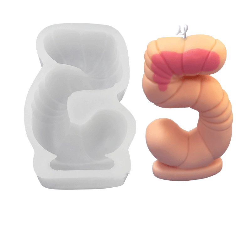 5 Number Digital Silicone Candle Mould - Height 145 mm