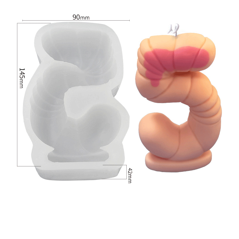 5 Number Digital Silicone Candle Mould - Height 145 mm