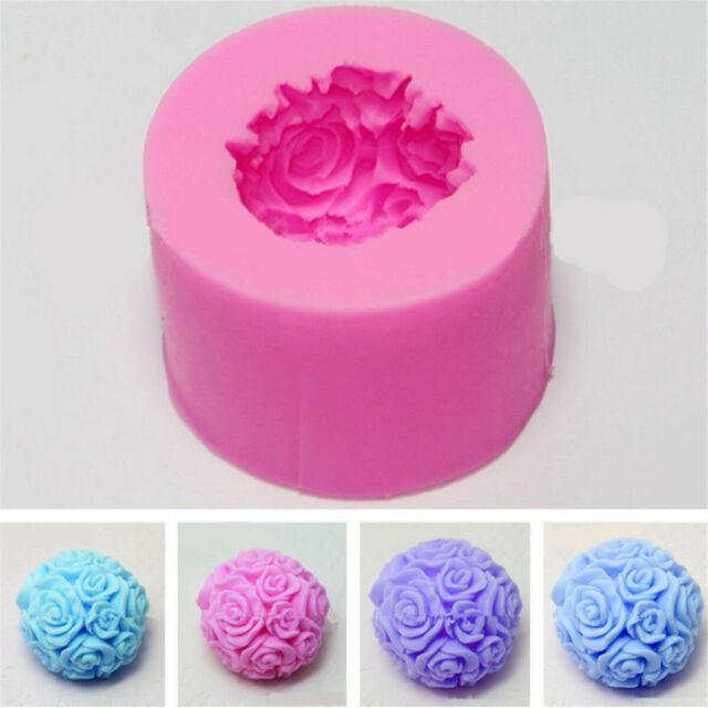 Silicone Candle/Bath Bomb Mould Rose ball Shape