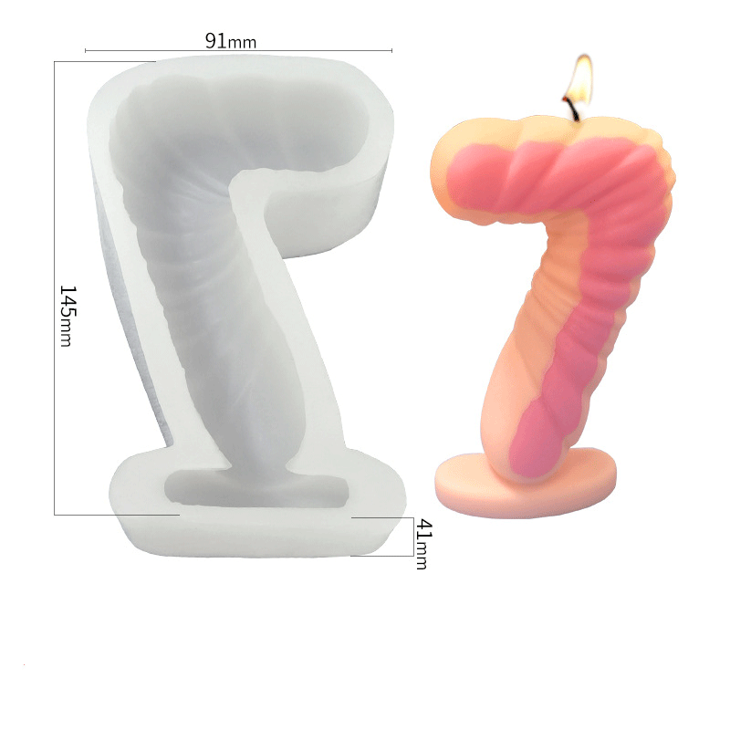 7 Number Digital Silicone Candle Mould
