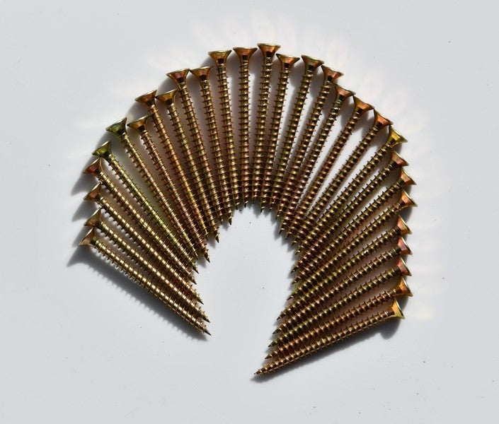 Beehive box assembly nails arranged in a fan shape