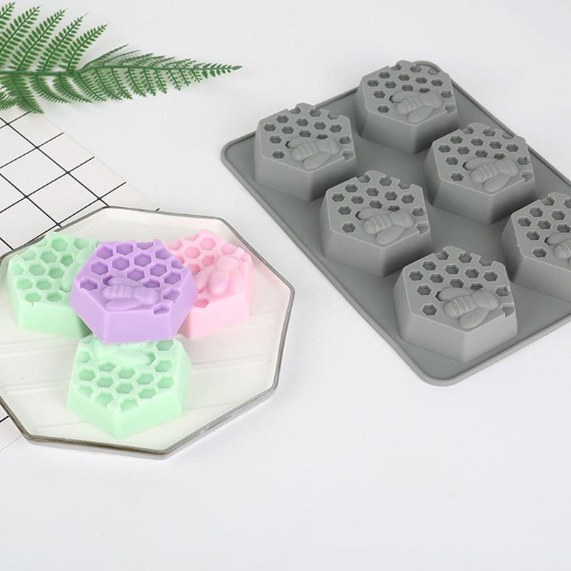 Honeycomb Pattern Candle Moulds 6 In One
