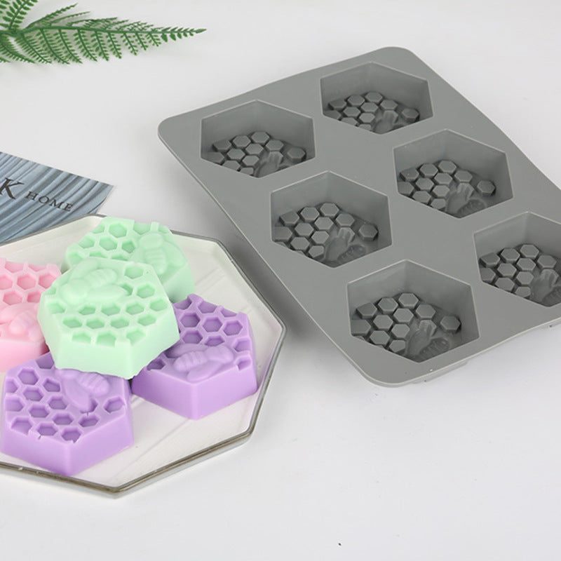 Honeycomb Pattern Candle Moulds 6 In One
