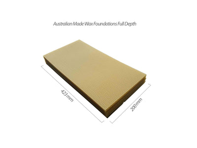 Australian Made Wax Foundations Full Depth - Beekeeping Gear