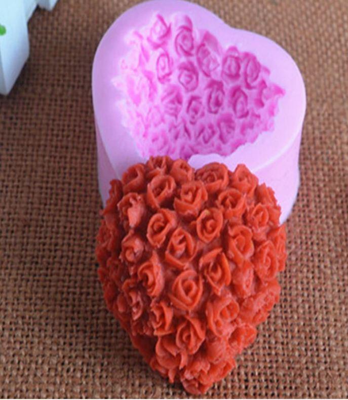Silicone Candle/Bath Bomb Mould Rose Shape