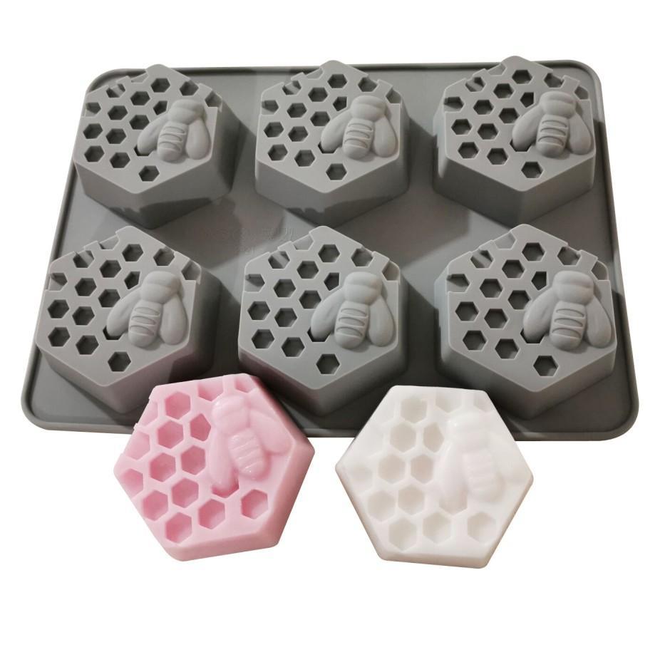Honeycomb Pattern Candle Moulds 6 In One