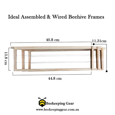 Ideal Assembled & Wired Beehive Frames NZ Pine - Save When Buying In Bulk - Beekeeping Gear