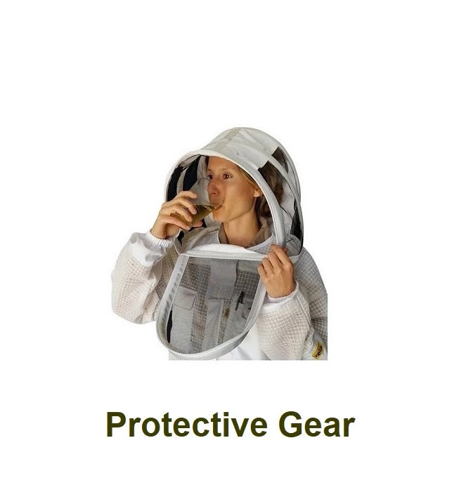 MESH VENTILATED BEEKEEPING SUIT WITH FENCING VEIL
