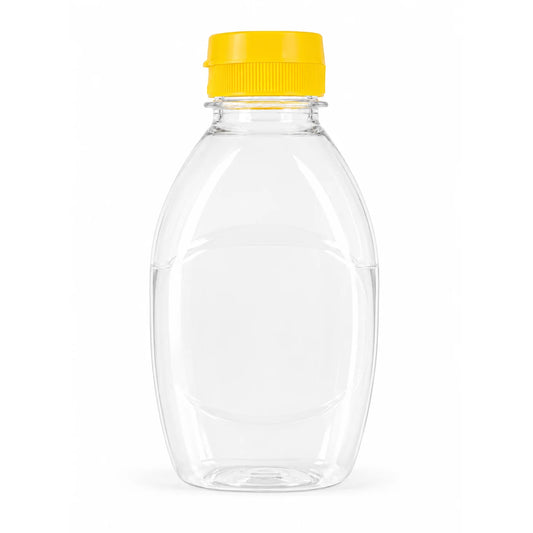500 Grams/375ml Plastic Squeeze Containers Round Lid