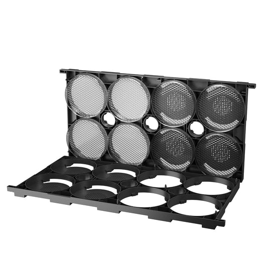 Honeycomb Frames with 8 Round Honeycomb Boxes black plastic frame set