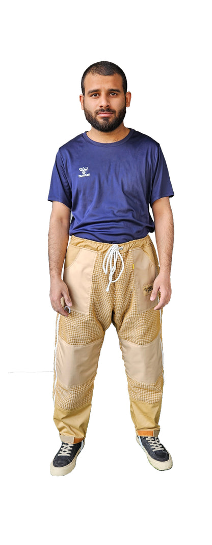 OZ ARMOUR Khaki 3 Layer Mesh Ventilated Beekeeping Trousers For Big & Short or Big & Tall