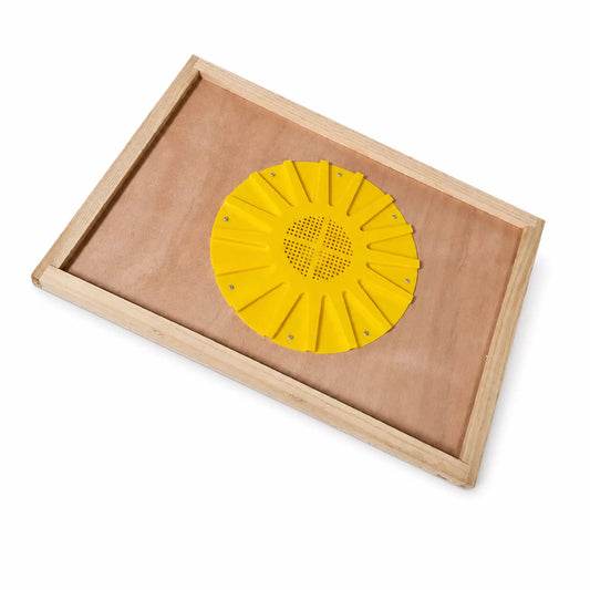16 WAY BEE ESCAPE BOARD / CLEARER BOARD 8/10 FRAME, 16 Way Bee Escape Board, 8 Frame Clearer Board, 10 Frame Clearer Board, Beekeeping Equipment, Honey Harvesting, Hive Maintenance, Plywood Clearer Board, New Zealand Pinewood, Plastic Escape Dish, Durable Beekeeping Tools, Bee Removal Board, Beehive Accessories, Hive Efficiency, Quality Beekeeping Supplies, Bee Escape Tool