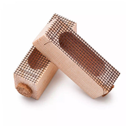 Wooden queen cage with mesh on white background