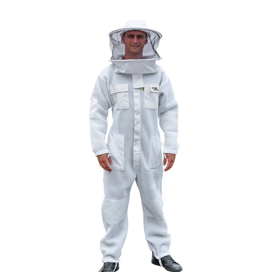 OZ ARMOUR Beekeeping Suit: Ventilated Super Cool Air Mesh with Round Brim Hat - Beekeeper Costume Kit