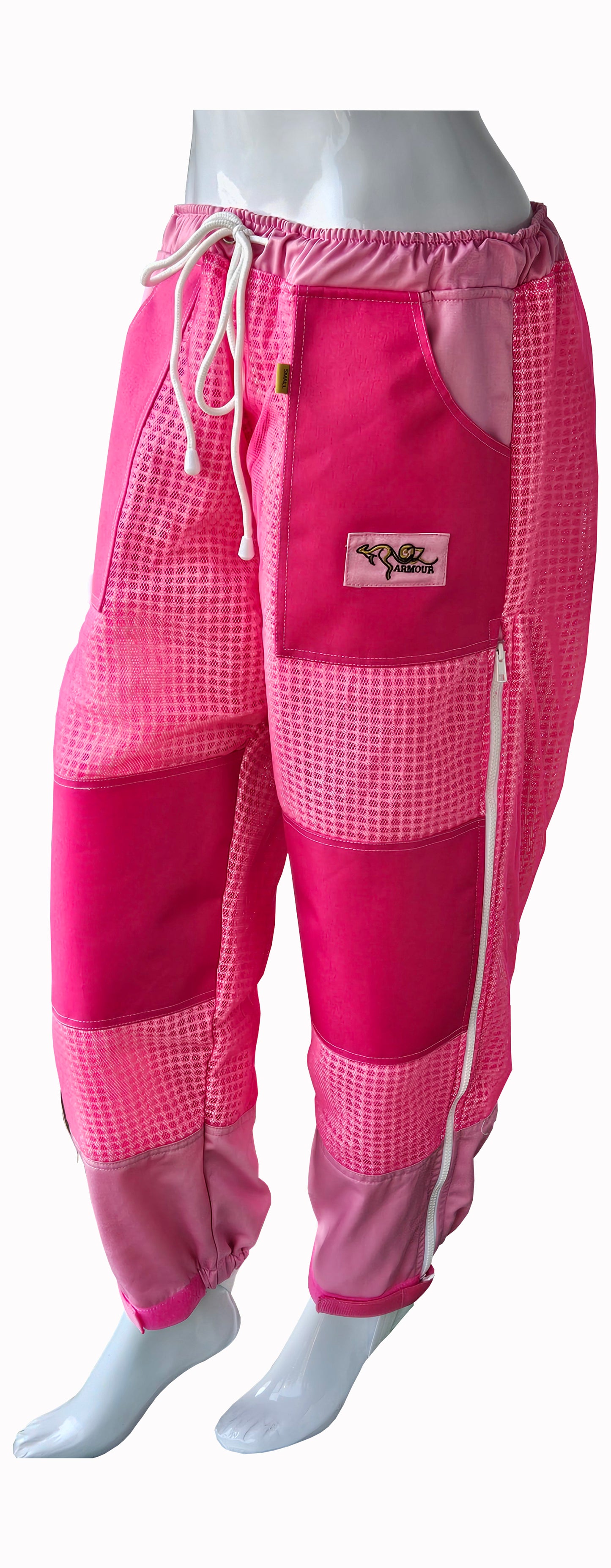 OZ ARMOUR Pink 3 Layer Mesh Ventilated Beekeeping Trousers For Big & Short or Big & Tall