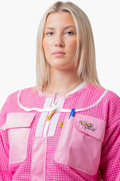 3 Layer Mesh Pink Beekeeping Suit