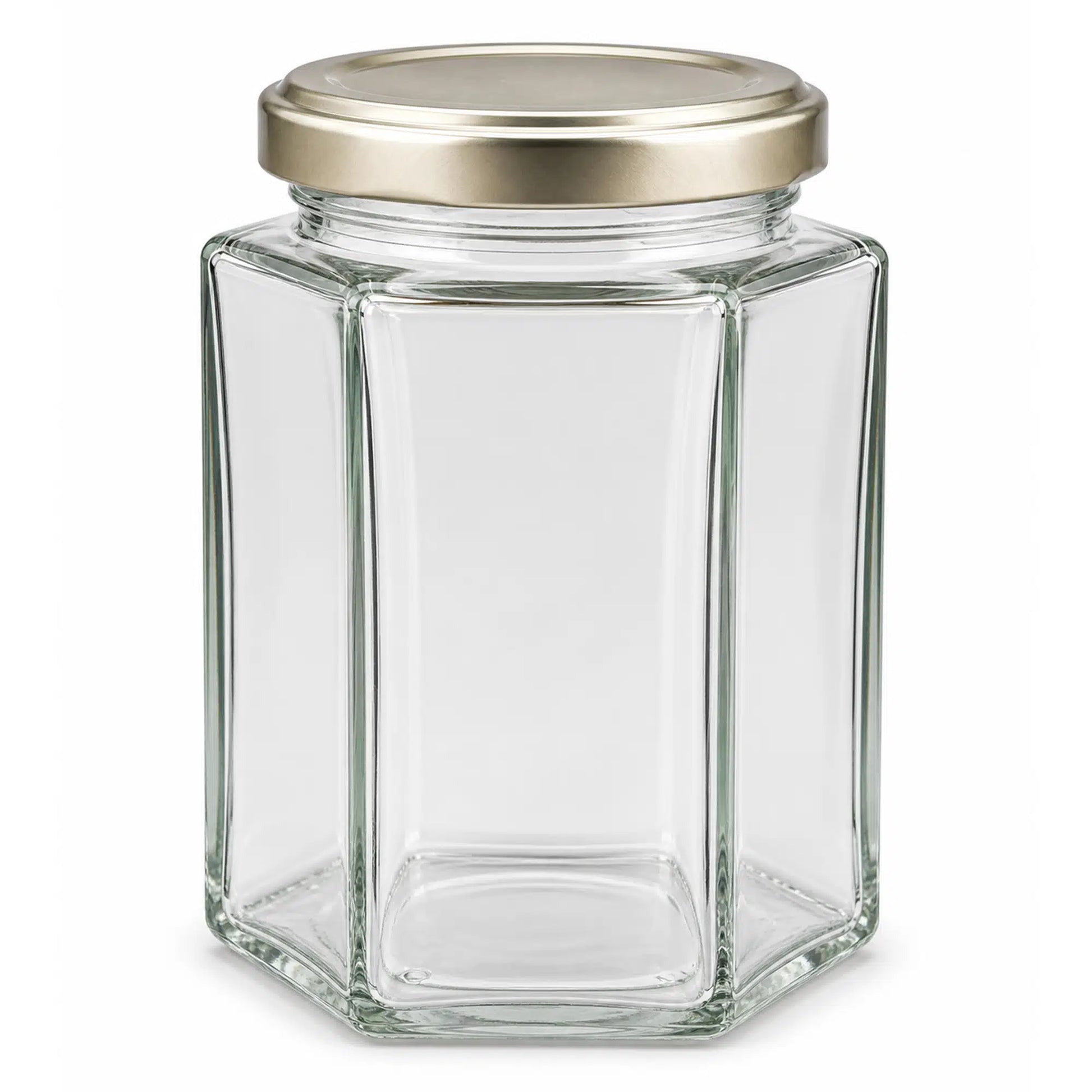 HEXAGONAL GLASS JARS HONEY CONTAINERS