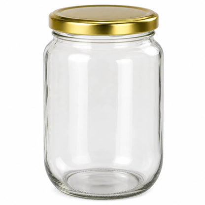 375 ml Round Glass Jars with White/Black/Honeycomb Pattern Lids