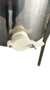 3-frame manual honey extractor featuring a honey gate for convenient extraction