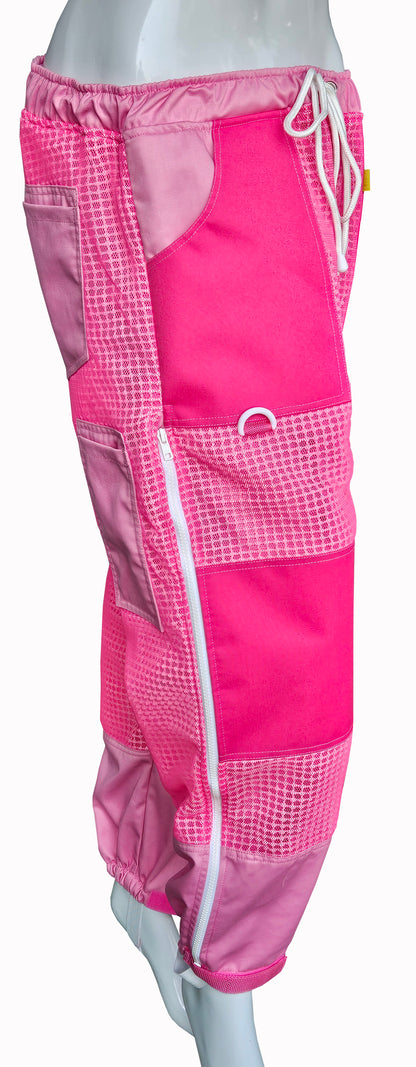 OZ ARMOUR Pink 3 Layer Mesh Ventilated Beekeeping Trousers For Big & Short or Big & Tall