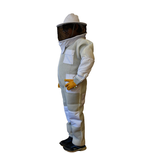 Double Layer Ventilated Children's Beekeeping Suits with Round Brim Hat