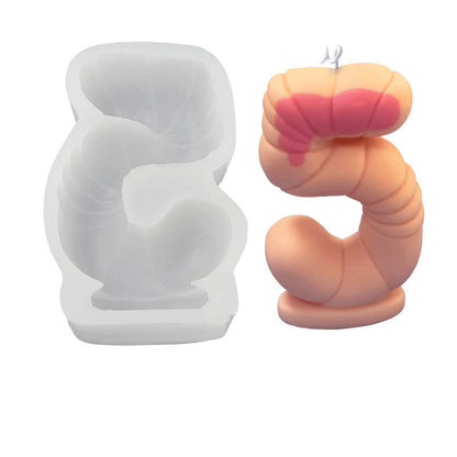 5 Number Digital Silicone Candle Mould - Height 145 mm