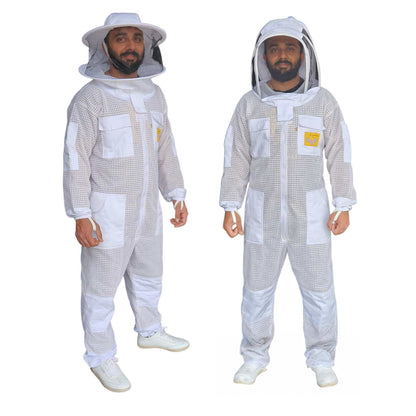 OZ APIARIST 3 Layer Mesh Ventilated Beekeeping Suit With Your Choice Of Veil Size S to 7XL