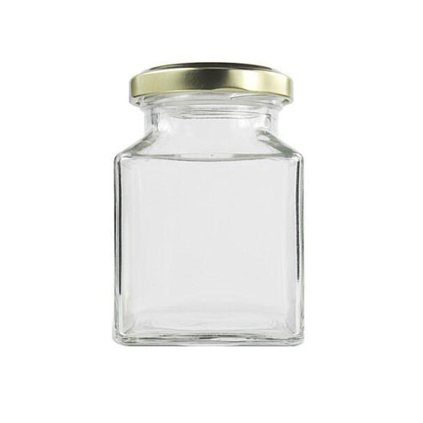 750 ml/ 1 KG Square Glass Jars Honey Containers With Gold Lids