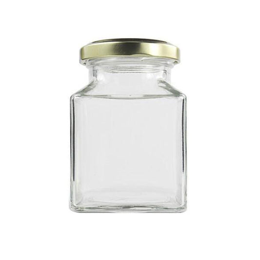 750 ml/ 1 KG Square Glass Jars Honey Containers With Gold Lids