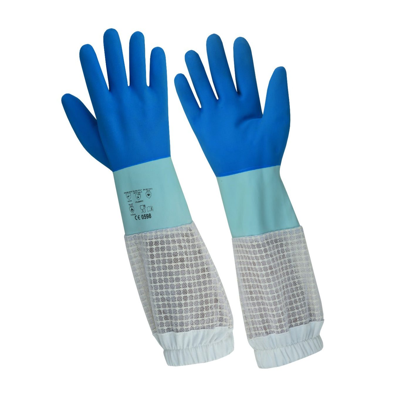 OZ ARMOUR Rubber Gloves with three Layer Mesh Ventilation
