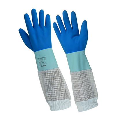 OZ ARMOUR Rubber Gloves with three Layer Mesh Ventilation