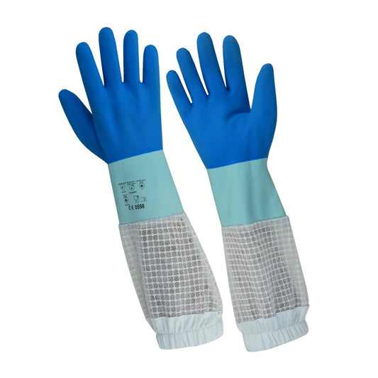 OZ ARMOUR Rubber Gloves with three Layer Mesh Ventilation