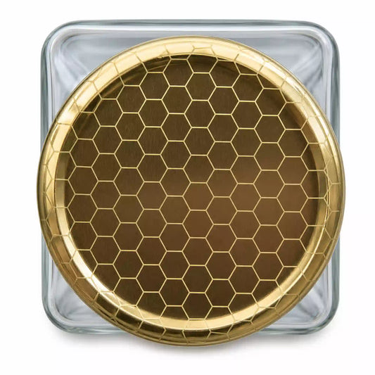 Honeycomb Pattern Lids For 375 ml Square Jars