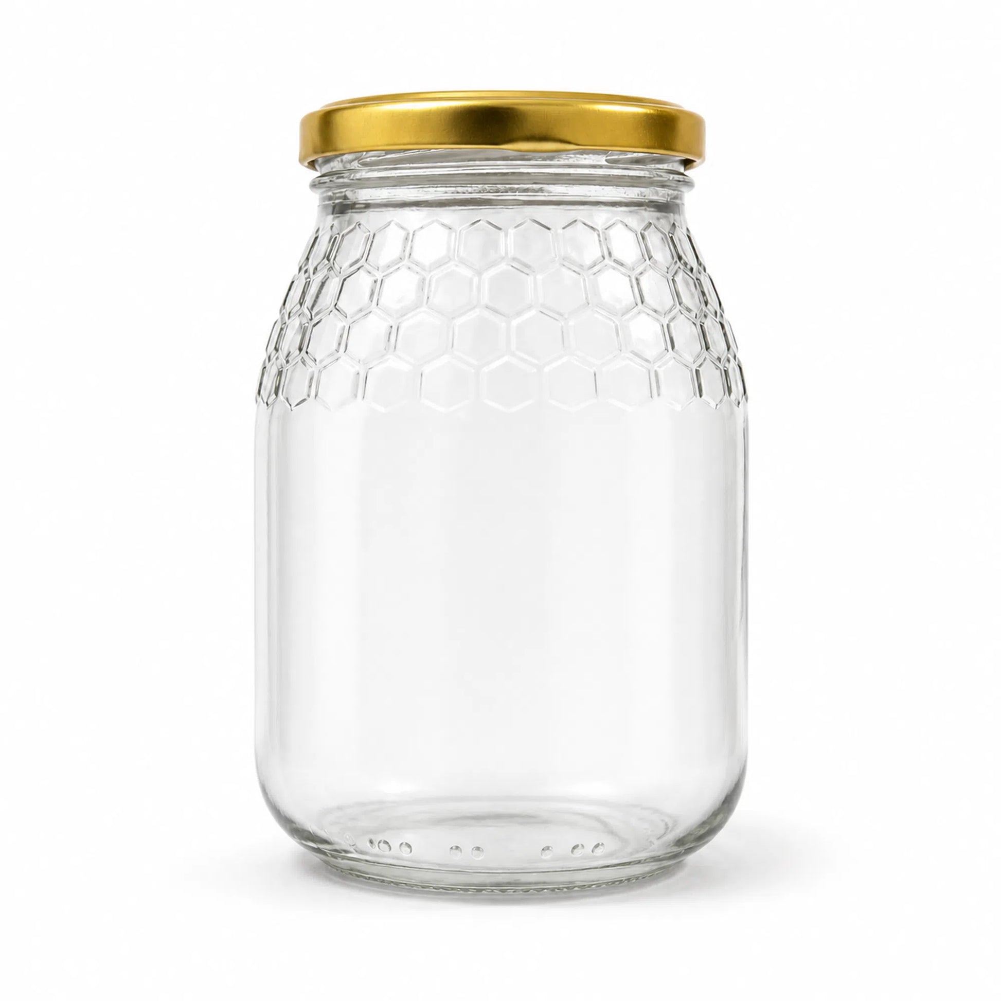 746 ML/1 Kg Round Honeycomb pattern empty Glass Jars