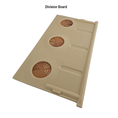 Division board designed for beekeeping, providing hive organization and separation.