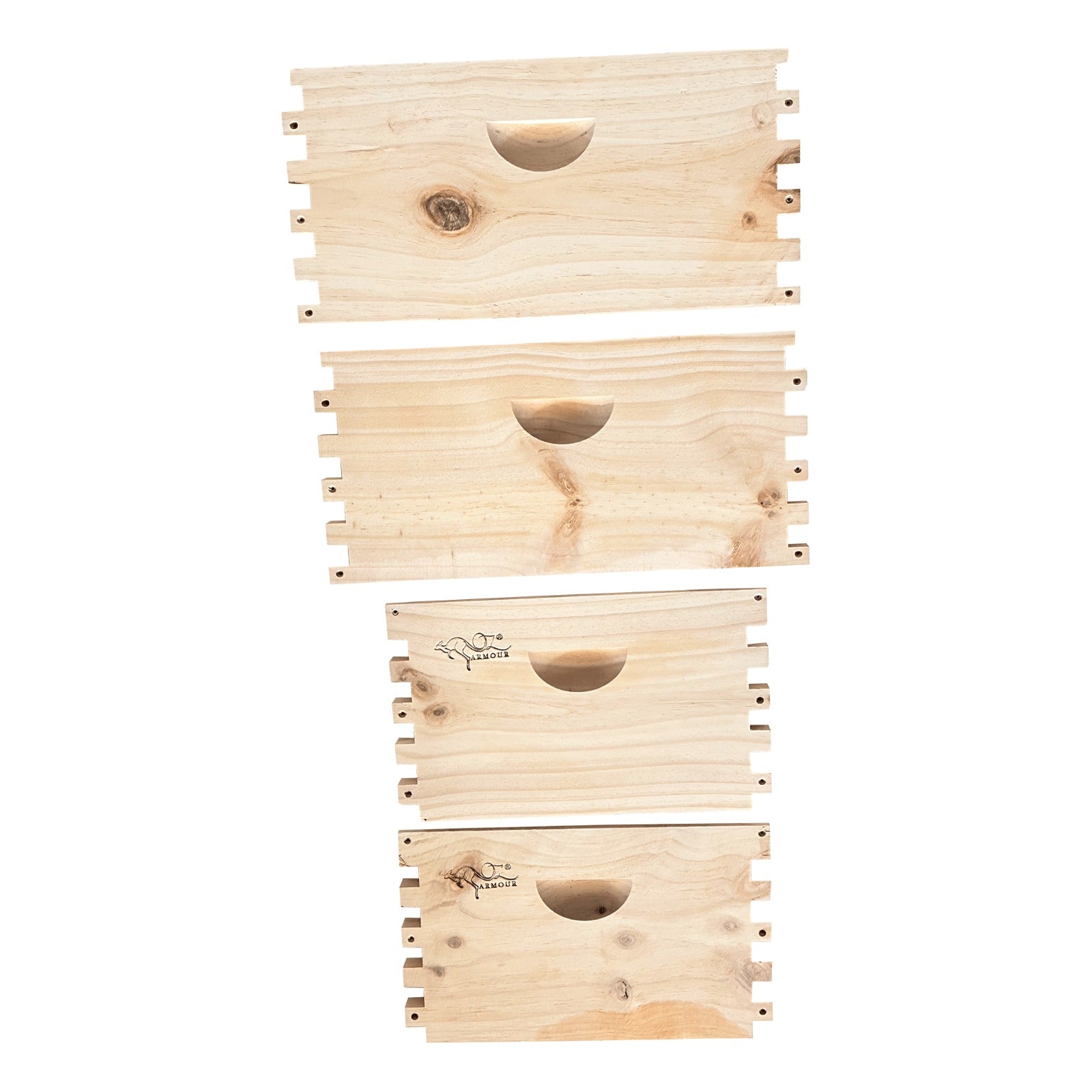Set of four wooden Commercial Grade Beehive Boxes