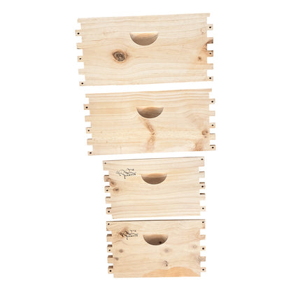Set of four wooden Commercial Grade Beehive Boxes