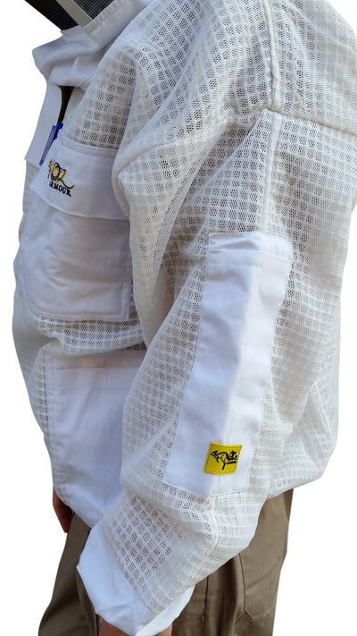 OZ ARMOUR 3 Layer Mesh Ventilated Beekeeping Jacket With Fencing Veil,Beekeeping,beekeeping gear,oz armour