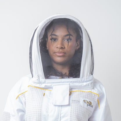 OZ ARMOUR Poly Cotton Semi Ventilated Beekeeping Jacket With Fencing Veil