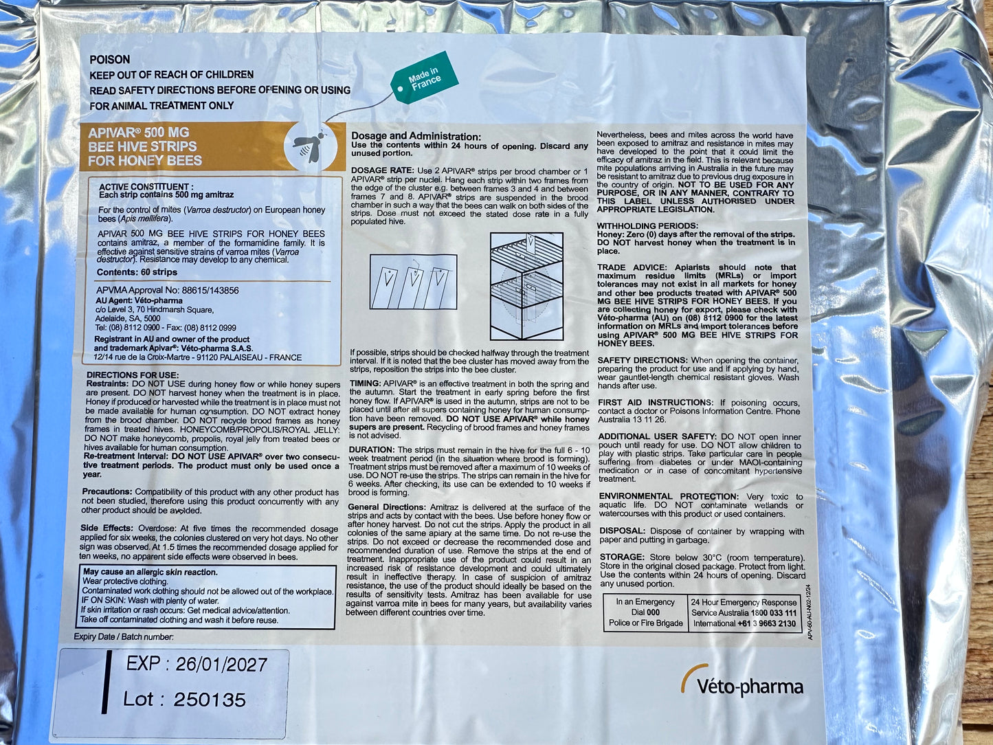 Apivar An Effective Treatment for Varroa Mites